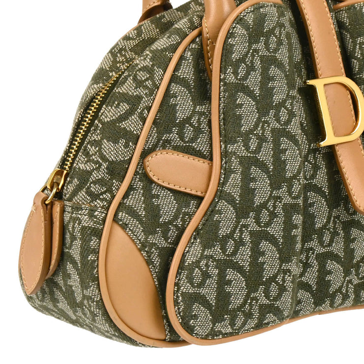 Christian Dior 1991 Green Double Saddle Trotter Handbag