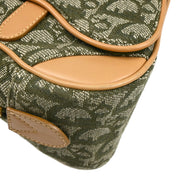 Christian Dior 1991 Green Double Saddle Trotter Handbag