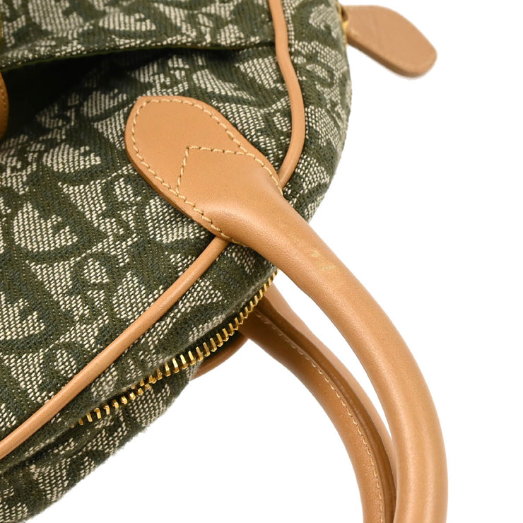 Christian Dior 1991 Green Double Saddle Trotter Handbag