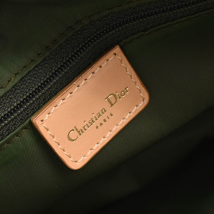 Christian Dior 1991 Green Double Saddle Trotter Handbag