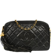 Chanel 1994-1996 Black Lambskin Camera Bag Small