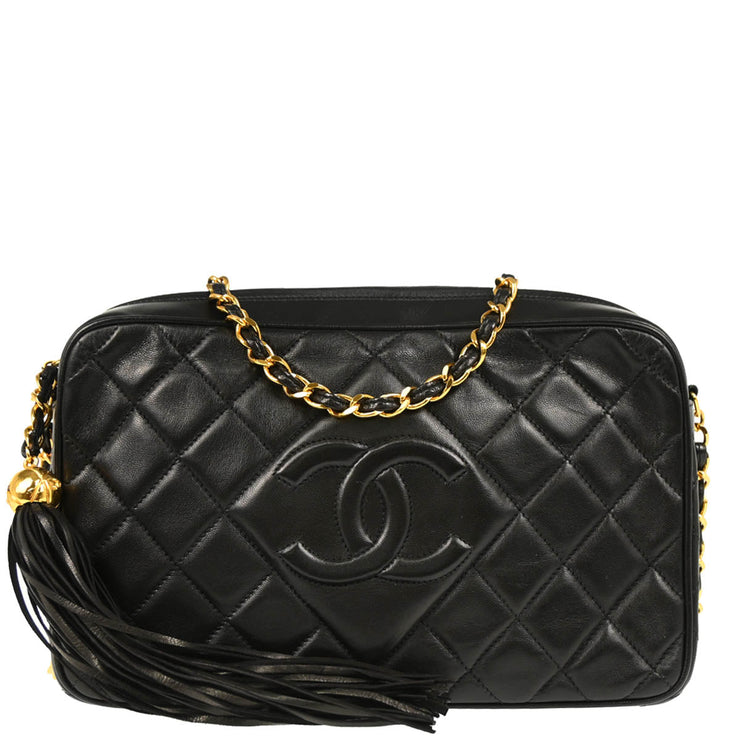 Chanel 1994-1996 Black Lambskin Camera Bag Small
