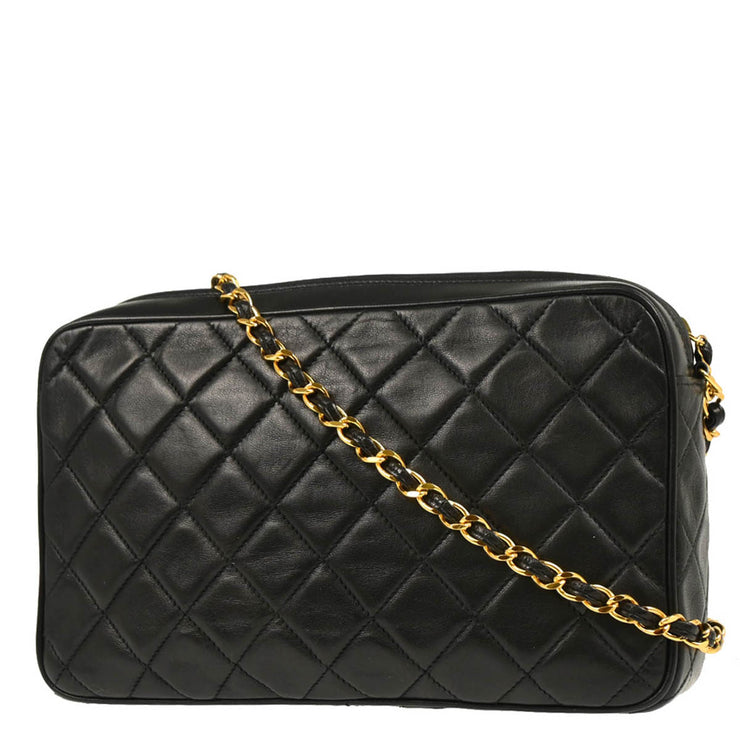 Chanel 1994-1996 Black Lambskin Camera Bag Small