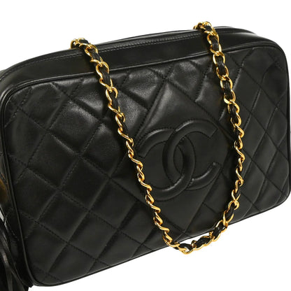 Chanel 1994-1996 Black Lambskin Camera Bag Small