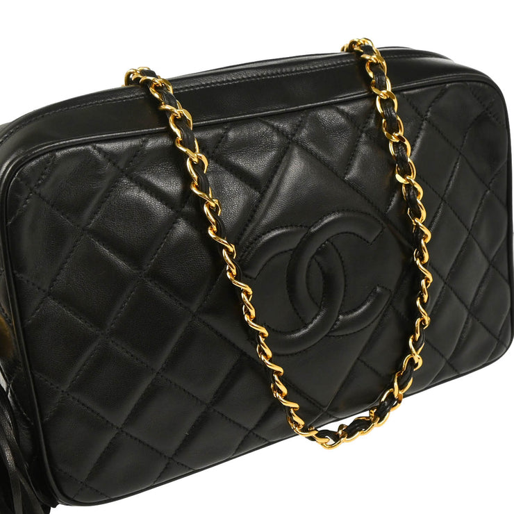 Chanel 1994-1996 Black Lambskin Camera Bag Small