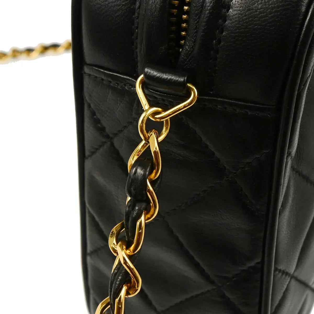 Chanel 1994-1996 Black Lambskin Camera Bag Small