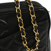 Chanel 1986-1988 Black Lambskin Camera Bag Small