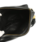 Chanel 1986-1988 Black Lambskin Camera Bag Small