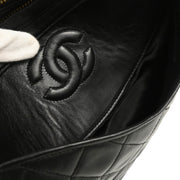 Chanel 1986-1988 Black Lambskin Camera Bag Small