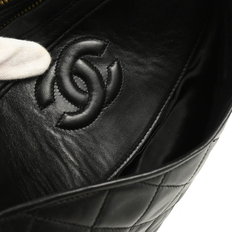 Chanel 1986-1988 Black Lambskin Camera Bag Small
