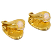 Chanel Gold Heart Earrings Clip-On 95P