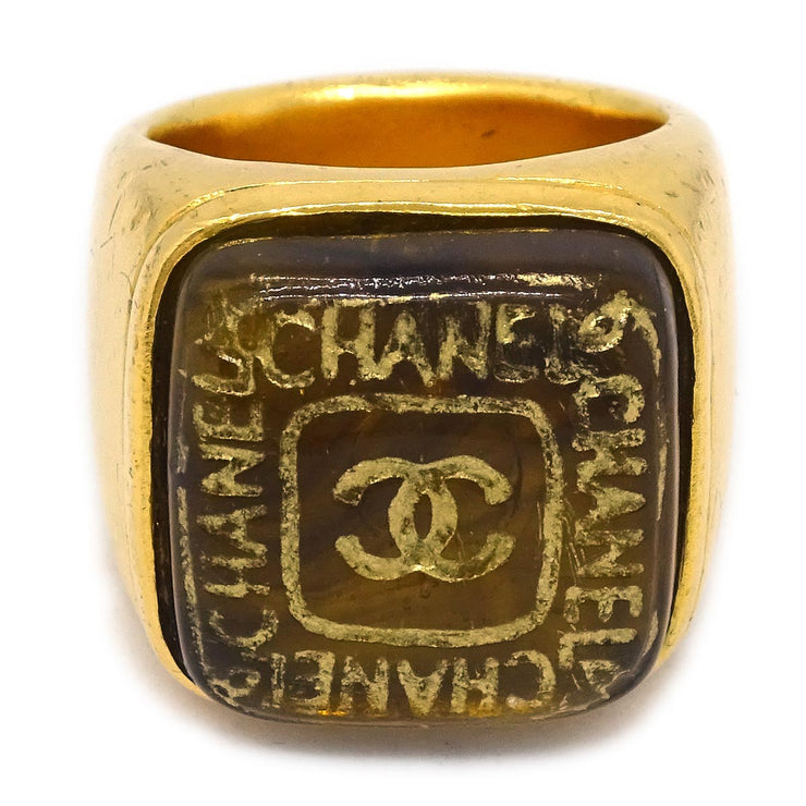 Chanel Ring Gold Gripoix #51 #11