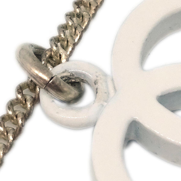 Chanel CC Chain Necklace Pendant Silver 04C