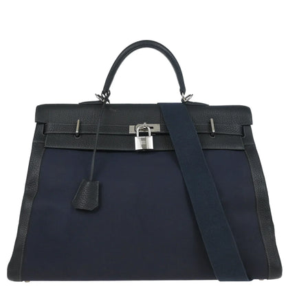 Hermes Toile Officier Taurillon Clemence Kelly 50 Retourne 2way Shoulder Handbag  2002