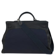 Hermes Toile Officier Taurillon Clemence Kelly 50 Retourne 2way Shoulder Handbag  2002