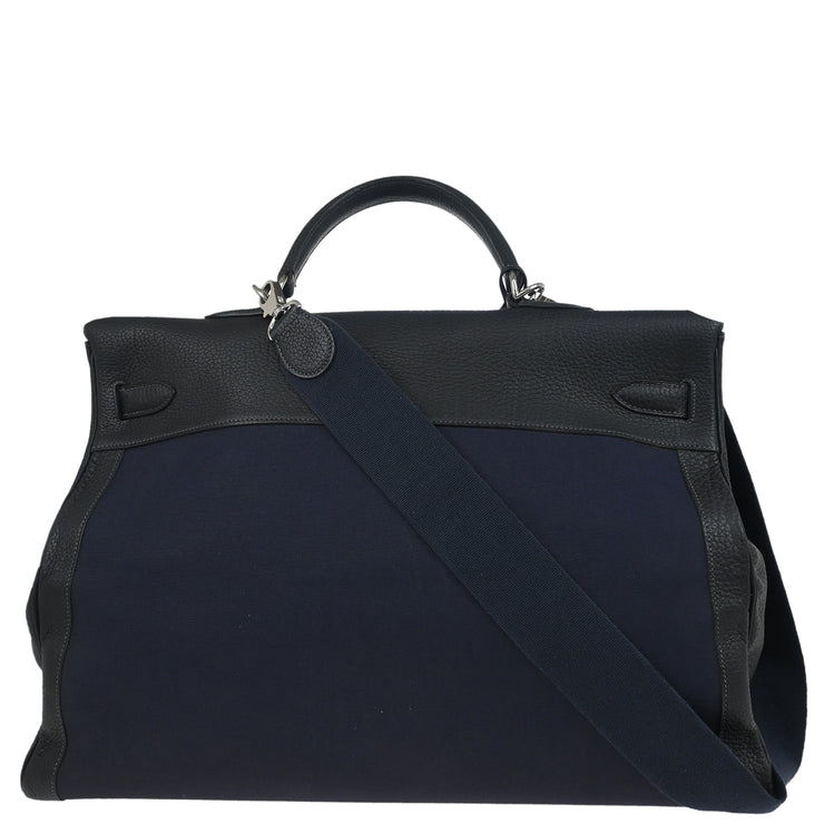 Hermes Toile Officier Taurillon Clemence Kelly 50 Retourne 2way Shoulder Handbag  2002