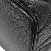Chanel 2003-2004 Black Caviar Medallion Tote Handbag