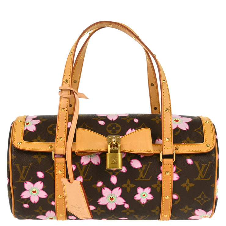 Louis Vuitton 2003 Monogram Cherry Blossom Papillon Handbag M92009