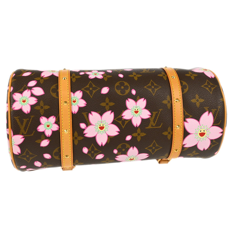 Louis Vuitton 2003 Monogram Cherry Blossom Papillon Handbag M92009
