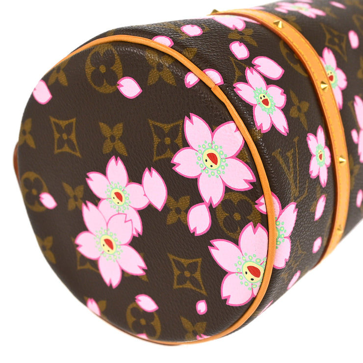 Louis Vuitton 2003 Monogram Cherry Blossom Papillon Handbag M92009