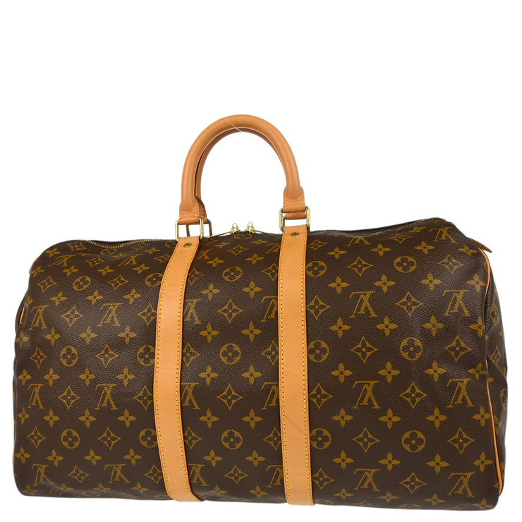 Louis Vuitton 1995 Monogram Keepall 45 Travel Duffle Handbag M41428