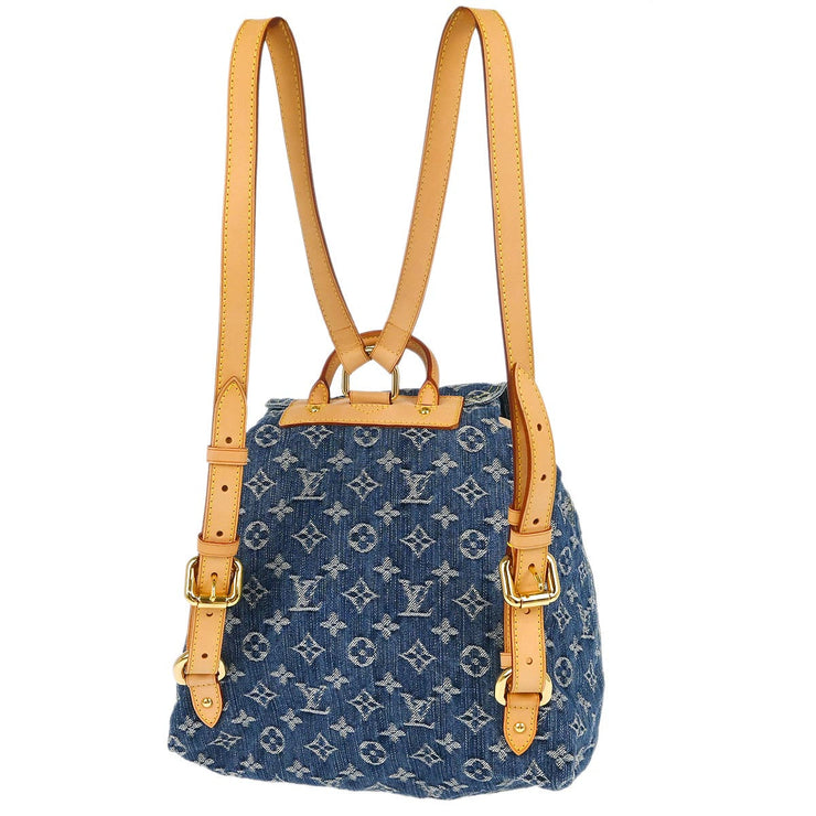 Louis Vuitton 2006 Blue Monogram Denim Sac a Dos GM Backpack M95056