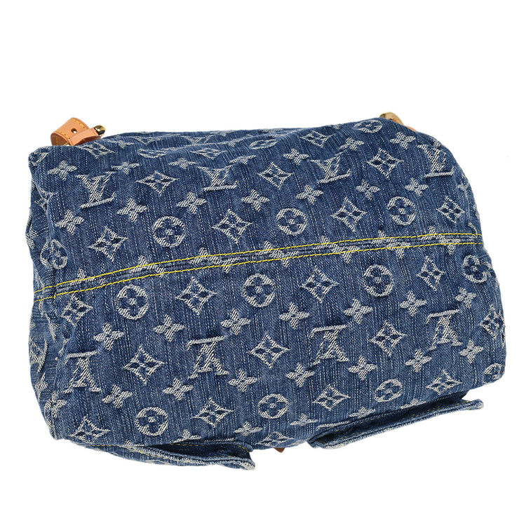 Louis Vuitton 2006 Blue Monogram Denim Sac a Dos GM Backpack M95056