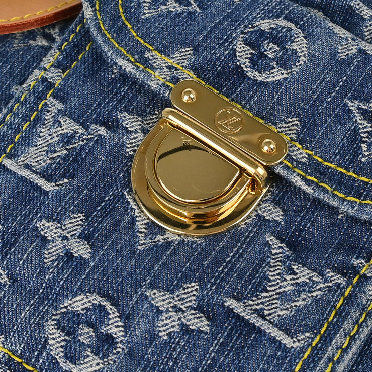 Louis Vuitton 2006 Blue Monogram Denim Sac a Dos GM Backpack M95056