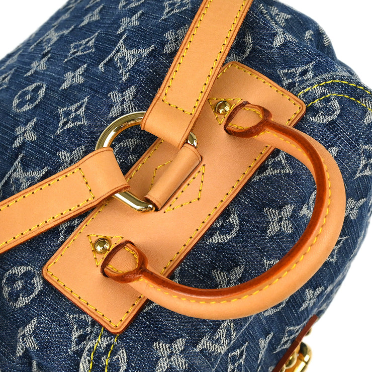 Louis Vuitton 2006 Blue Monogram Denim Sac a Dos GM Backpack M95056