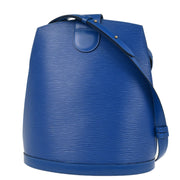 Louis Vuitton 1995 Blue Epi Cluny Shoulder Bag M52255
