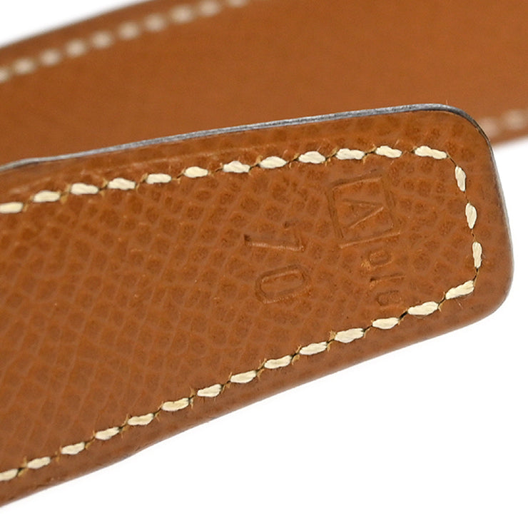 Hermes Black Box Calf Constance Reversible Belt #70 Small Good