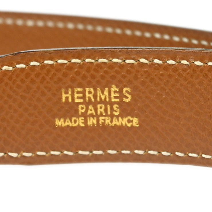 Hermes Black Box Calf Constance Reversible Belt #70 Small Good
