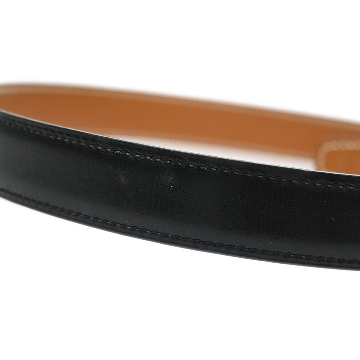 Hermes Black Box Calf Constance Reversible Belt #70 Small Good