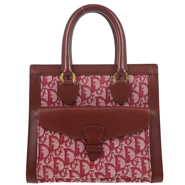 Christian Dior 2002 Bordeaux Trotter Tote Handbag
