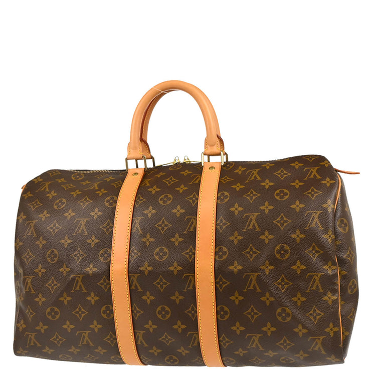 Louis Vuitton 1995 Monogram Keepall 45 Travel Duffle Handbag M41428