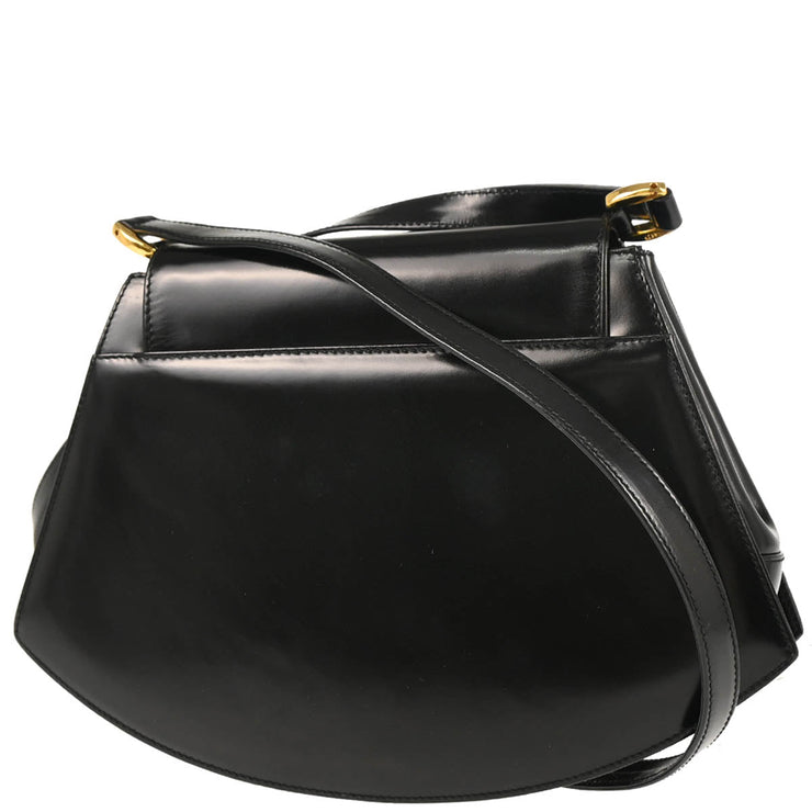 Gucci Black Leather Bow Shoulder Bag