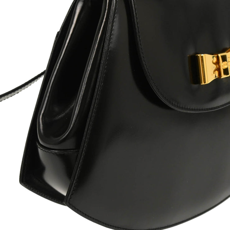 Gucci Black Leather Bow Shoulder Bag