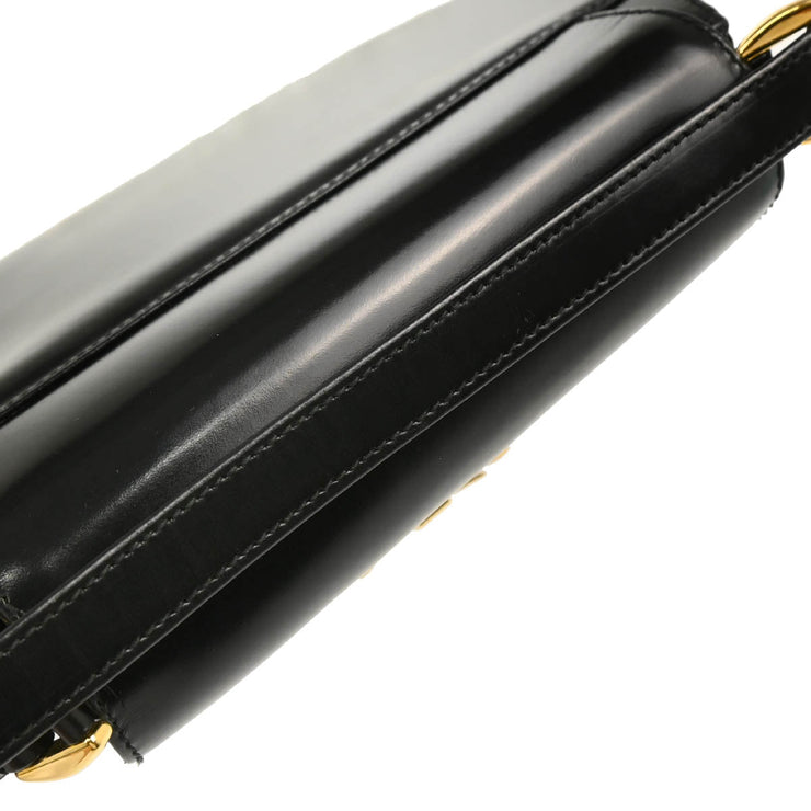 Gucci Black Leather Bow Shoulder Bag