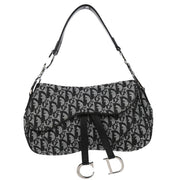 Christian Dior 2002 Black Double Saddle Handbag