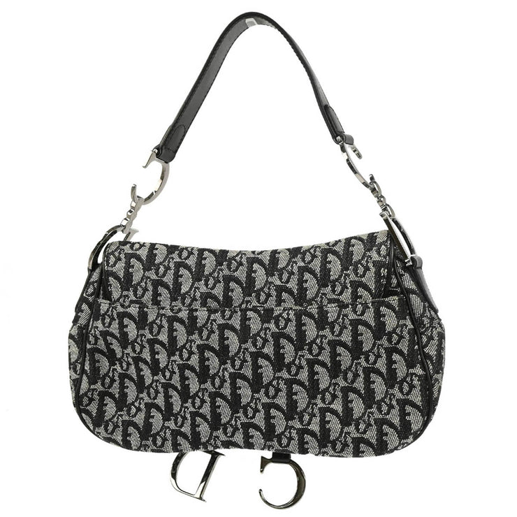 Christian Dior 2002 Black Double Saddle Handbag