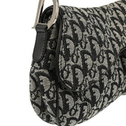 Christian Dior 2002 Black Double Saddle Handbag
