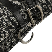 Christian Dior 2002 Black Double Saddle Handbag