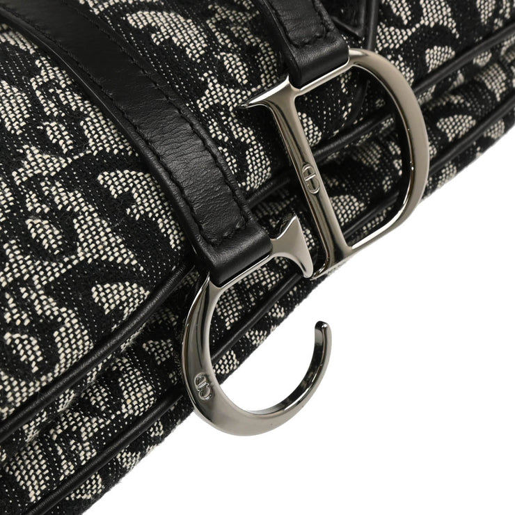 Christian Dior 2002 Black Double Saddle Handbag