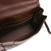 Hermes 2007 Havane Swift Kelly Flat 35 Retourne 2way Shoulder Handbag