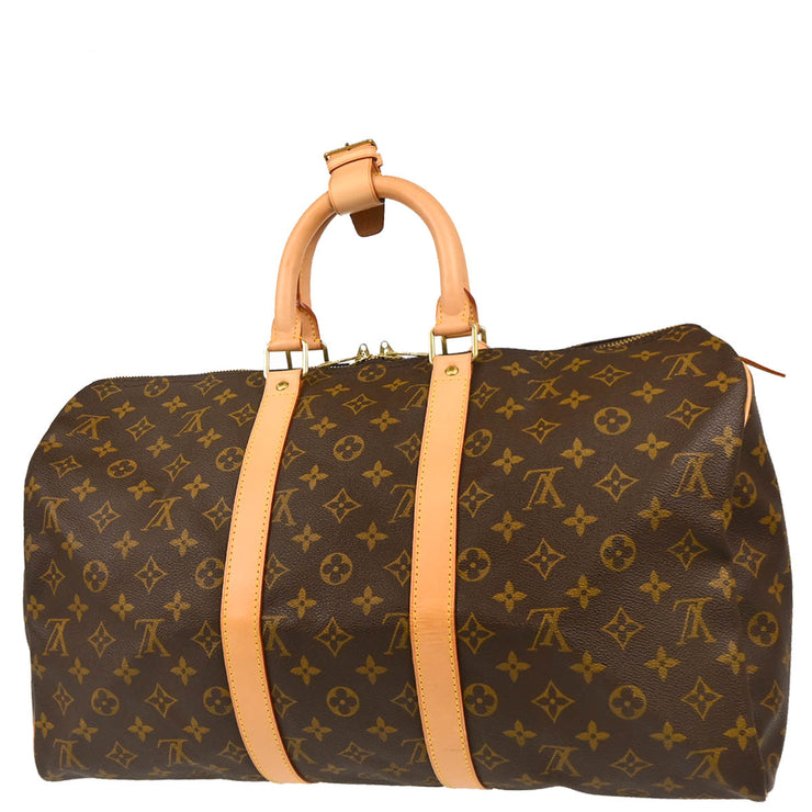 Louis Vuitton 1999 Monogram Keepall 45 Travel Duffle Handbag M41428