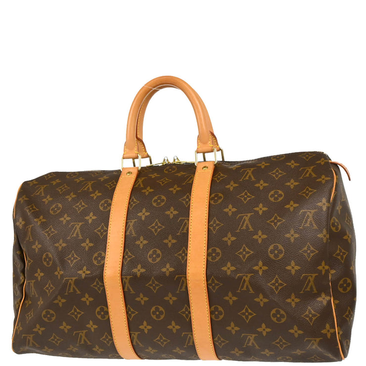 Louis Vuitton 2002 Monogram Keepall 45 Travel Duffle Handbag M41428