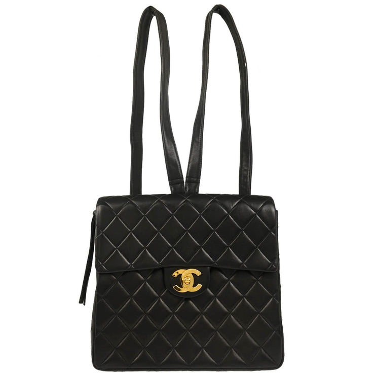 Chanel 1994-1996 Black Lambskin Backpack