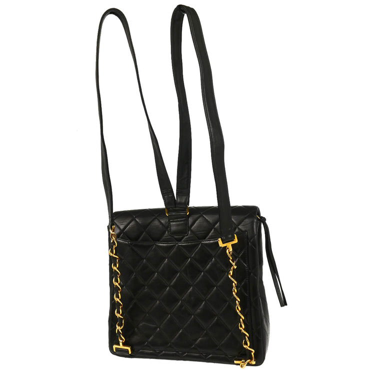Chanel 1994-1996 Black Lambskin Backpack