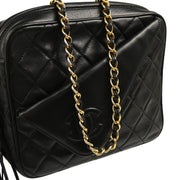 Chanel 1989-1991 Black Lambskin Camera Bag Mini