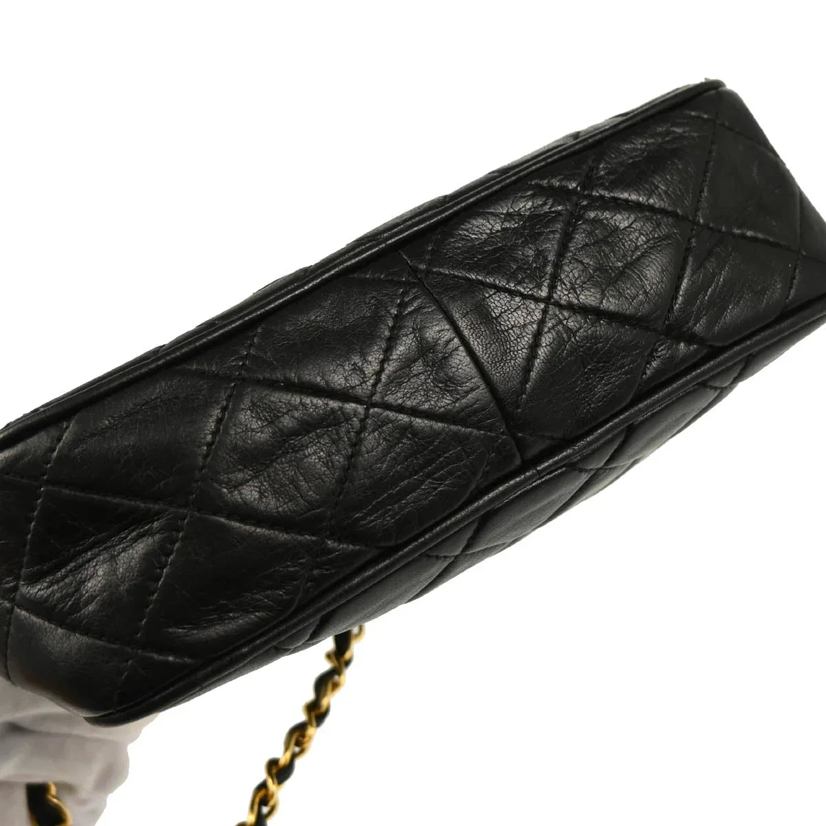 Chanel 1989-1991 Black Lambskin Camera Bag Mini